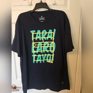 Team Manila Navy Short Sleeve Tee with Teal and Yellow Graphic Size XXL